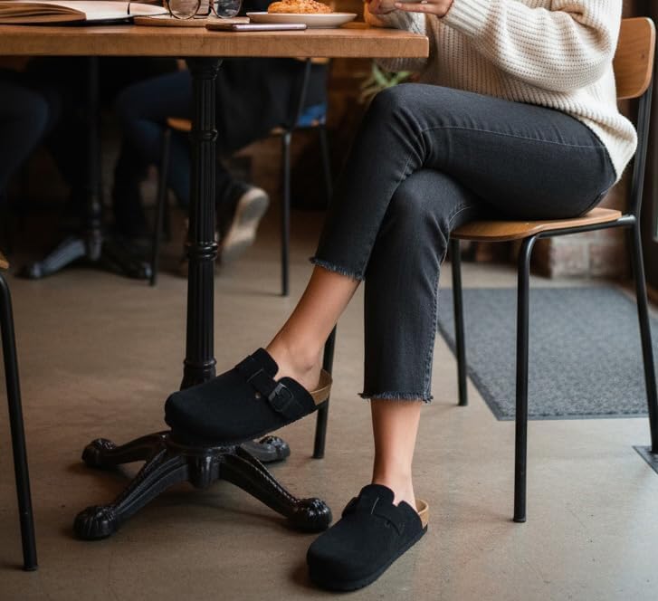 CUSHIONAIRE Hana - Genuine Leather Suede Classic Clog Womens Shoes - Slip On Mule Comfortable Shoes for Women - Image 6