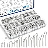 Seept 304Pcs Cotter Pins 24-Sizes 304 Stainless Steel Cotter Pins Assortment Kit Used for Hitch Lock System...
