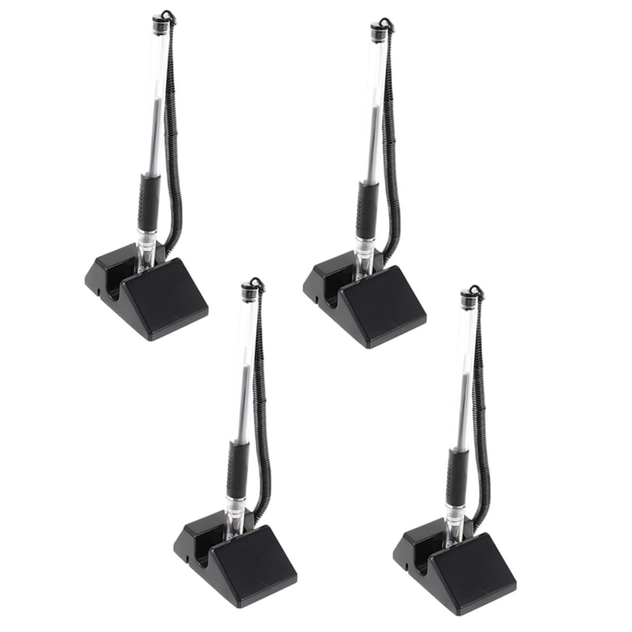Homoyoyo 4 Set Penne Gel Nere Con Supporto Da Banco Per Reception Ufficio Banca Penne Da Banco Sicurezza Antirapina Inchiostro Fluido Resistente Alla 4 Pezzi*4