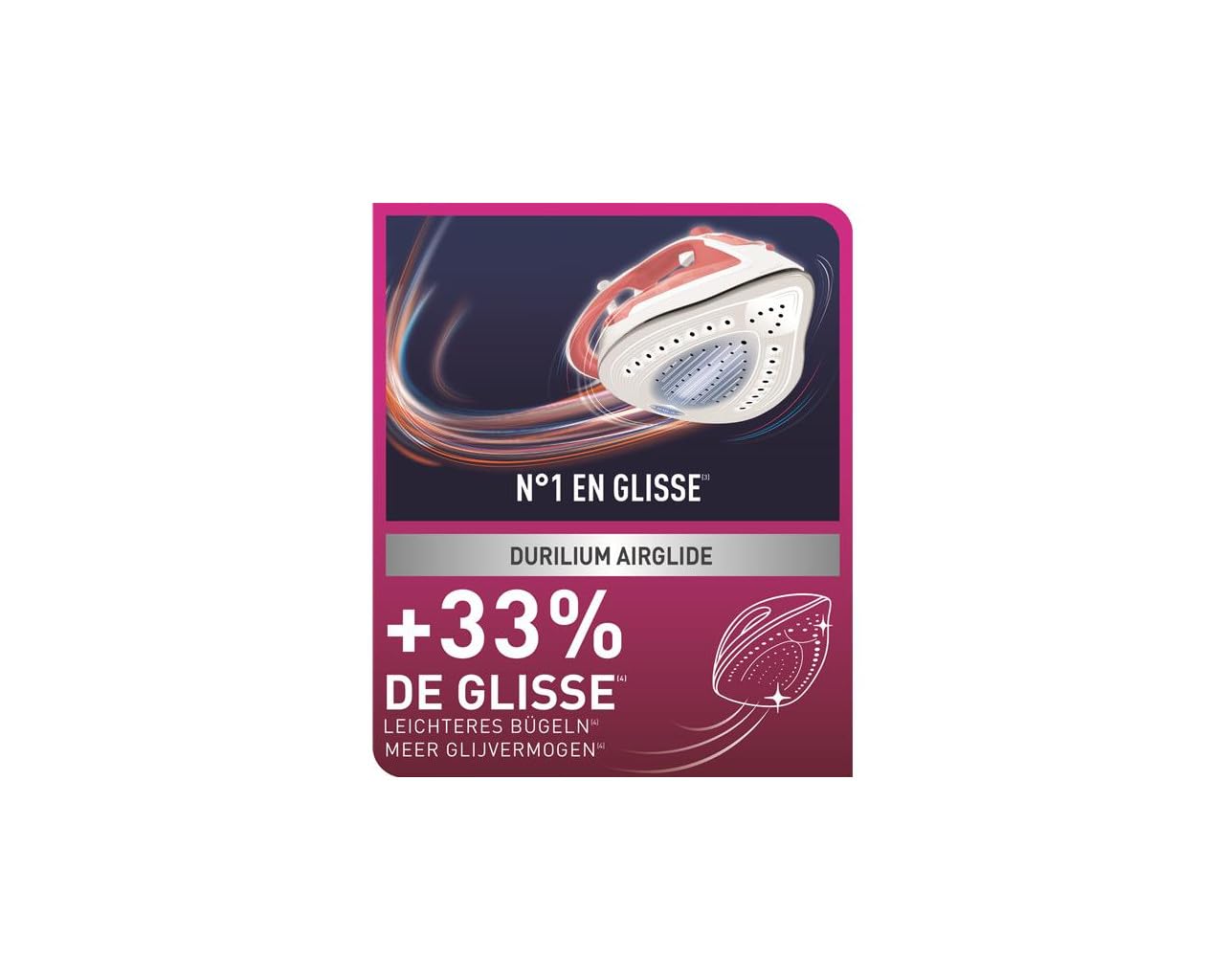 Calor FV5705C0 – Fer à Repasser EasyGliss Plus – 2400 W – Technologie Durilium Airglide – Vapeur Automatique – Défroissage Vertical – Réservoir XL – Anti-Goutte – Fabriqué en France