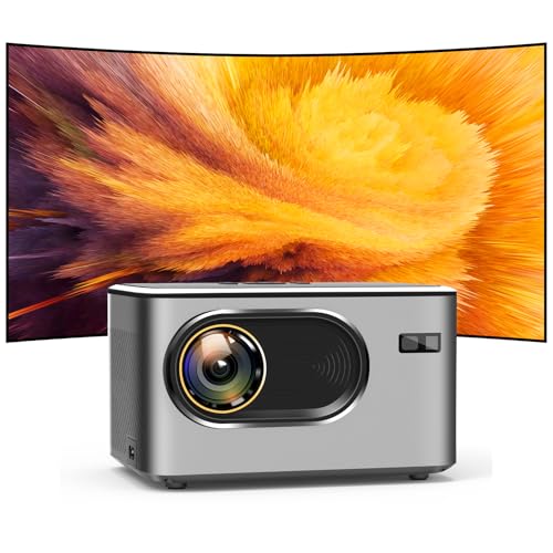 Native 1080P Projector with Electronic Keystone & Focus - 2026 Bluetooth Projector for Home Theater...
