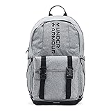 Under Armour unisex Gametime Backpack, Pitch Gray Medium Heather (012)/Leather Brown, One Size Fits All