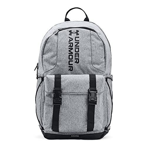 Under Armour unisex Gametime Backpack, Pitch Gray Medium Heather (012)/Leather Brown, One Size Fits All