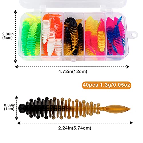 QualyQualy Leurres de pêche en caoutchouc - Pour pêche à la truite, sandre et perche - Image 7