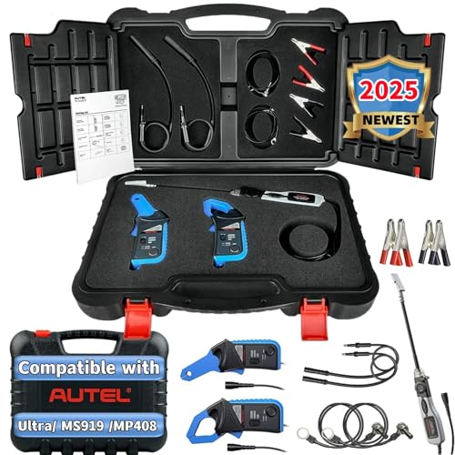 Autel MaxiSys MSOAK Oscilloscope Accessory Kit, Compatible with Autel Scanner Ultra/ MS919/ MP408/ Ultra EV, Includes 65/650A Current Clamps, Coil On Plug Probe, HT Extension Lead and Battery Clip