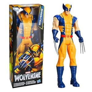 Figurine Wolverine, Wolverine Marvel Hasbro Titan Hero Series, Marvel Figurine d’action Wolverine 30 CM Figurine Wolverine Jouet de Collection pour Cadeau d’anniversaire pour Enfants (Wolverine)