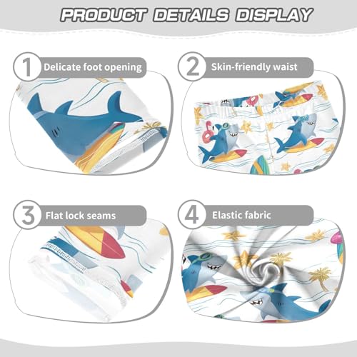 Surfing Blue Shark Girls Leggings Soft Stretch Workout Yoga Dance Pants for Kids Casual Tights3