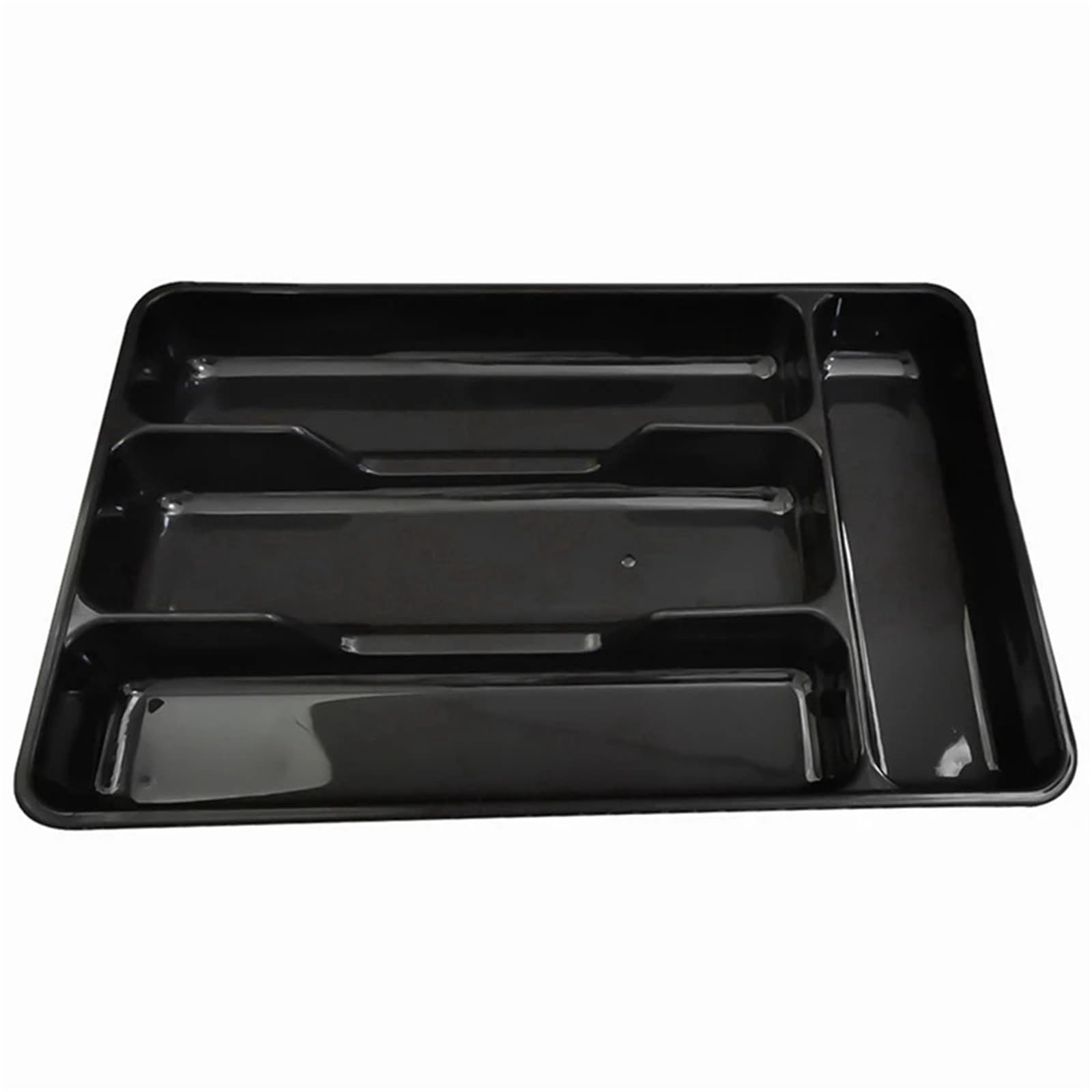 WDSBZNB Cutlery Tray Cutlery Organizer Box Kitchen Drawer Separation Finishing Storage PP Spoon Knife Tray(Black)