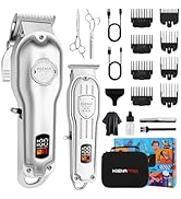 HIENA PRO Professional Hair Clippers Set for Men, Cordless Barber Clipper Trimmer Set, Hair Cutti...