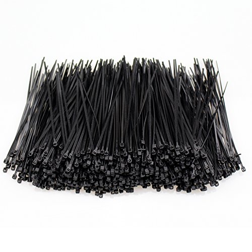 DYWISHKEY 1000 Pcs Nylon Cable Zip Ties Self-locking 4 Inch, Black