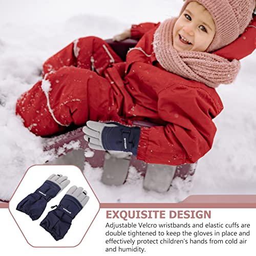 Crianças Luvas de Inverno Luvas de Neve: Luvas à Prova de Vento de Tempo Fria Outdoor Skiing Snowboa