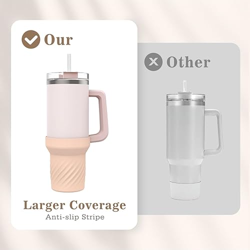 Miniatura 6 de Nuovoware Stanley Adventure Quencher H2.0 - Bota protectora de silicona para vaso Stanley Adventure Quencher H2.0 de 40 onzas, antideslizante,