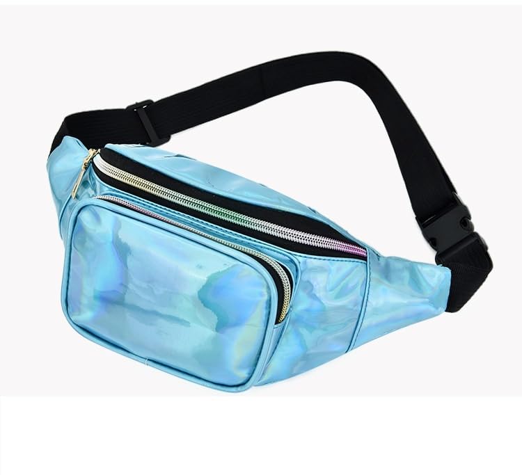 YUNHE Waist Bag Holographic Fanny Pack with PU Leather - Image 2