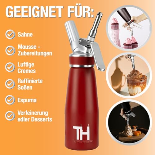Thiru Sahnespender Rot – Note "sehr gut" – 100 Tage testen – Ansicht 2