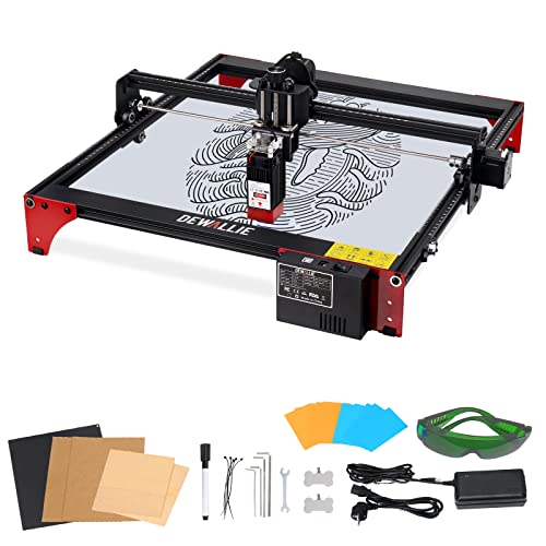 DEWALLIE Laser Engraver, Electric Power 50W Laser Cutter and Engraver Machine, Luminous Power 5000mW Laser Engraving Machine for Wood and Metal Glass Stone DEWALLIE Laser Engraver, Electric Power 50W Laser Cutter and Engraver Machine, Luminous Power 5000mW Laser Engraving Machine for Wood and Metal Glass Stone