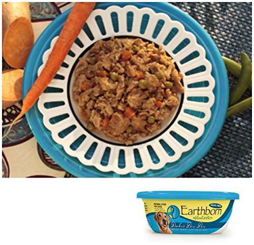 Earthborn Holistic Grain Free Tub Dog Food 4 Flavor Variety Bundle: (2) Pot Roast, (2) Chicken Casserole Stew, (2) Turkey Dinner In Gravy And (2) Stew With Duck, 8 Ounces Each (8 Tubs Total) #TOP1