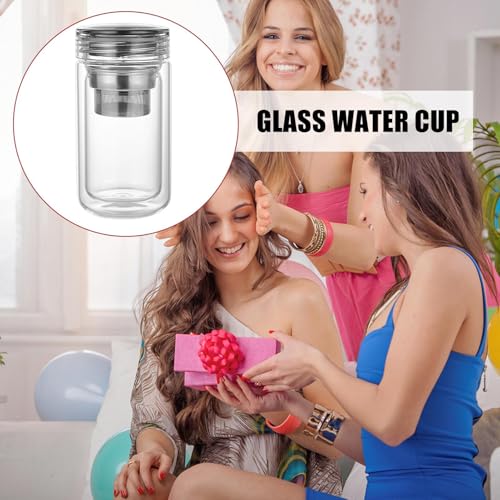 Tasse à thé en verre résistant de grande capacité avec couvercle - 7