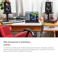 Focusrite Scarlett 18i16 4th Gen USB-Audio-Interface für Komposition, Musikproduktion, Aufnahmen und Podcasting – High-Fidelity, Recording in Studioqualität und alle benötigte Software zur Aufnahme – Ansicht 4