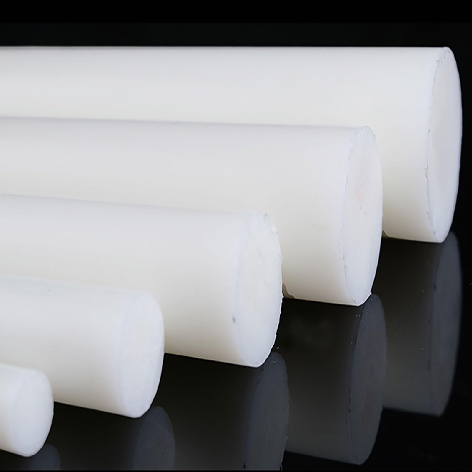 Barre di plastica, barre di nylon PA6, barre tonde resistenti, lunghezza 0,5 m, diametro 40-50 mm, 2 pezzi(45mm)