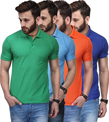 Image of T.N.X Men's Regular Fit Polos (Pack of 4)