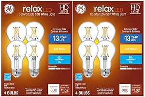 GE Relax 8-Pack A19 60-Watt Equivalent LED Light Bulbs