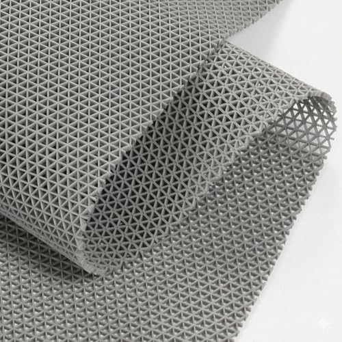 Image of Fresh From Loom Slip-Proof Bathroom Mat | Anti Skid | 100% Non-Toxic Rubber | Suitable for Shower, Swimming Pool, Toilet, Balcony, Kitchen | Indoor & Outdoor (Color Grey, Size - 4x16-feet)
