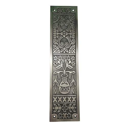 Adonai Hardware Decorative Aluminium Push Plate (15 Inch Melchizedek x 1 Pack, Antique Brushed Nickel)