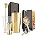 Price comparison product image VonShef Boston Cocktail Shaker Kit in Gift Box with Accessories Including Glass, Jigger and Strainer, Stainless Steel, Gold, 2