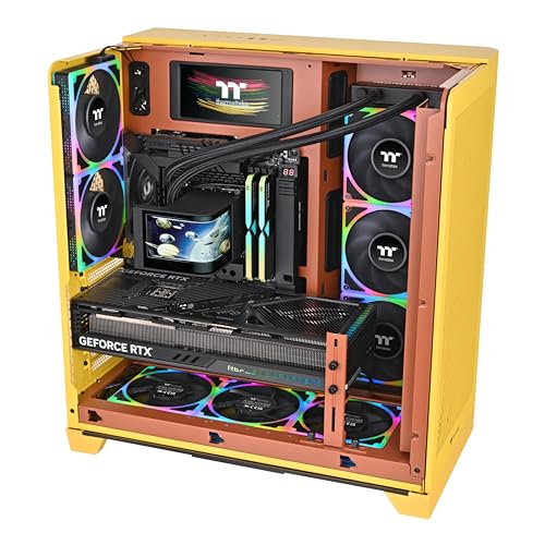Image of Thermaltake MAGCurve 360 Ultra CPU Liquid Cooler; Intel /AMD Compatible; 3x120mm 500~2500rpm TOUGHFAN EX ARGB; MAGForce 2.0; 6.67 inch AMOLED 60Hz; Swappable Fan Blades; TT RGB Plus 3.0; CL-W453-PL12SW-A