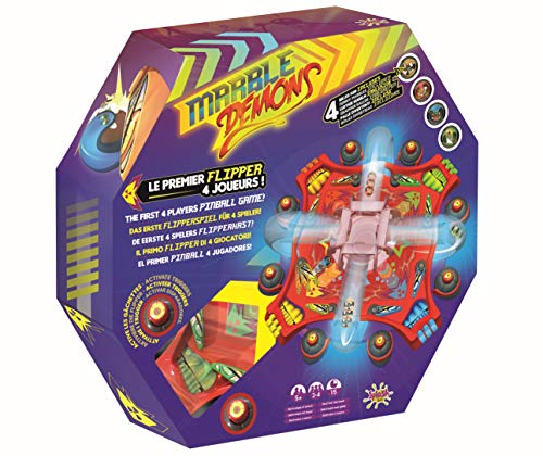 Preisvergleich Produktbild Splash Toys 30140 - Flipperspiel MARBLE DEMONS, Flipper Kugel Dämonen, Geschicklichkeitsspiel für mehrere Spieler mit Sound und Lichteffekten in tollem Retro-Design