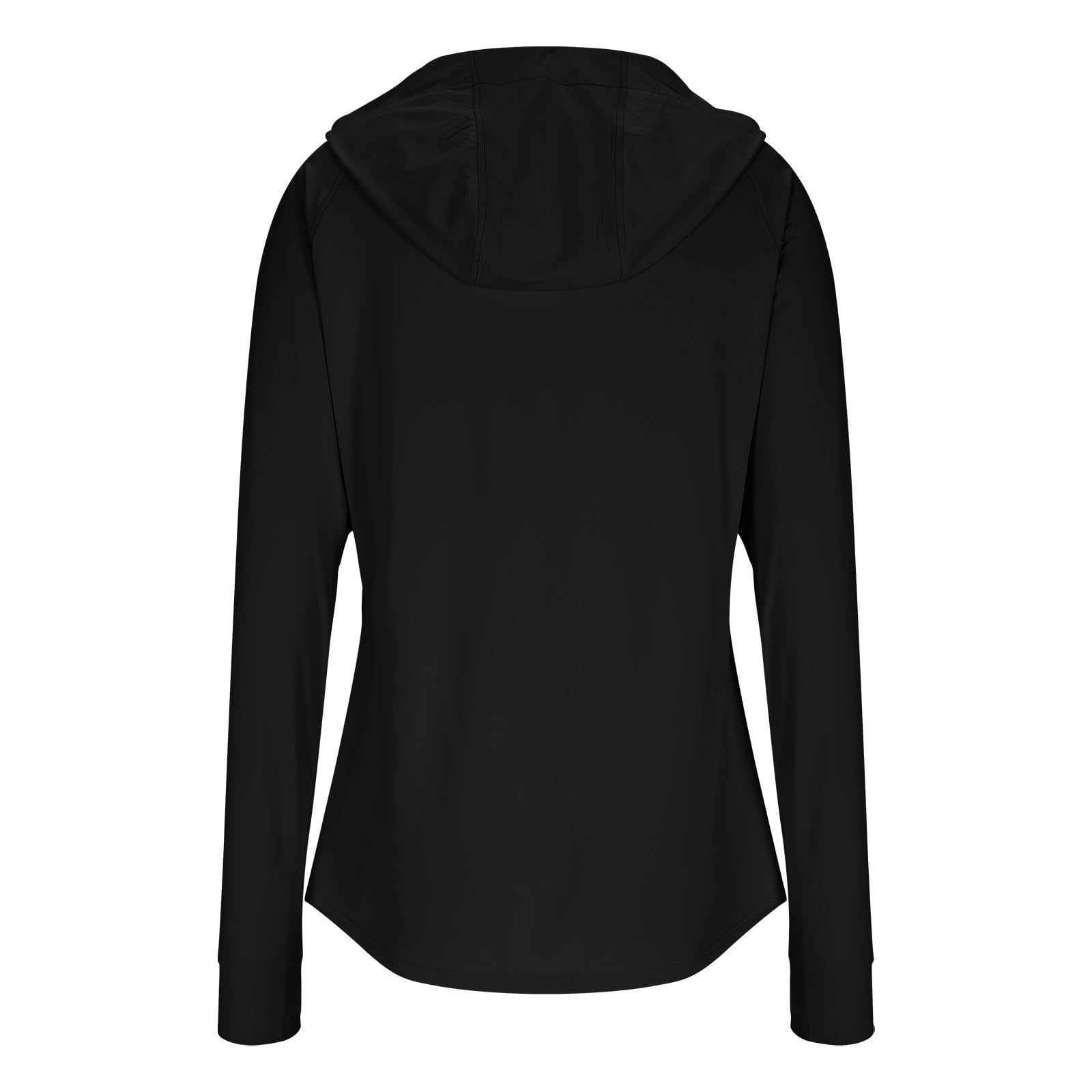 Sun Shirts Women Thumb Hole Long Sleeve Hiking Jacket with Hood Full Zip UPF 50+ Sun Protection Outdoor Yoga Shirts - 4