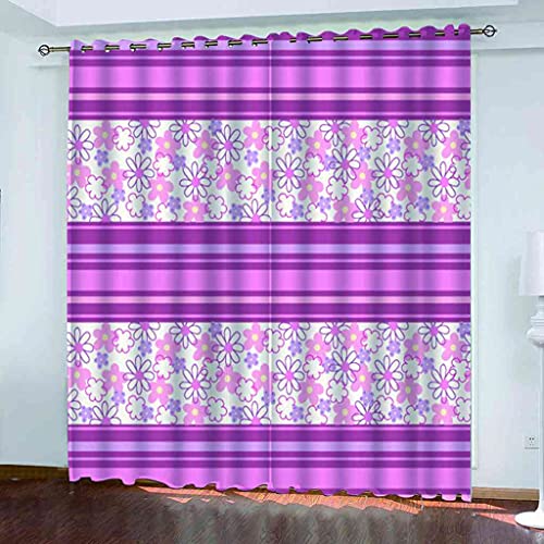 Rideau thermique isolant et phonique violet motif moderne - 2
