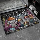 OBASDFD Alfombra De Baño Tierra Diatomeas Antideslizante, Súper Absorbente, Secado Rápido, Ecológica, Fácil Limpiar For Puerta Cocina Y(#37,16x24In(40 * 60cm))