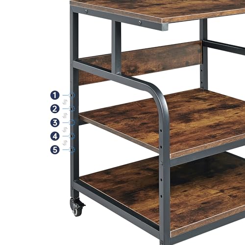 Image of Fannova Extra Large 3D Printer Stand Table with Adjustable Storage Shelf