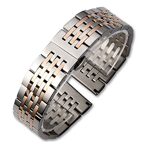 Bracelet de montre en acier inoxydable solide bicolore EKSED 16mm