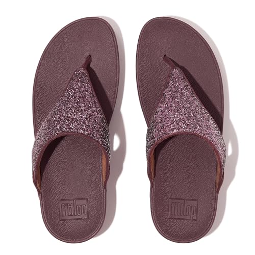 Image of FitFlop Lulu Multi-Tonal Glitter Toe-Post Sandals