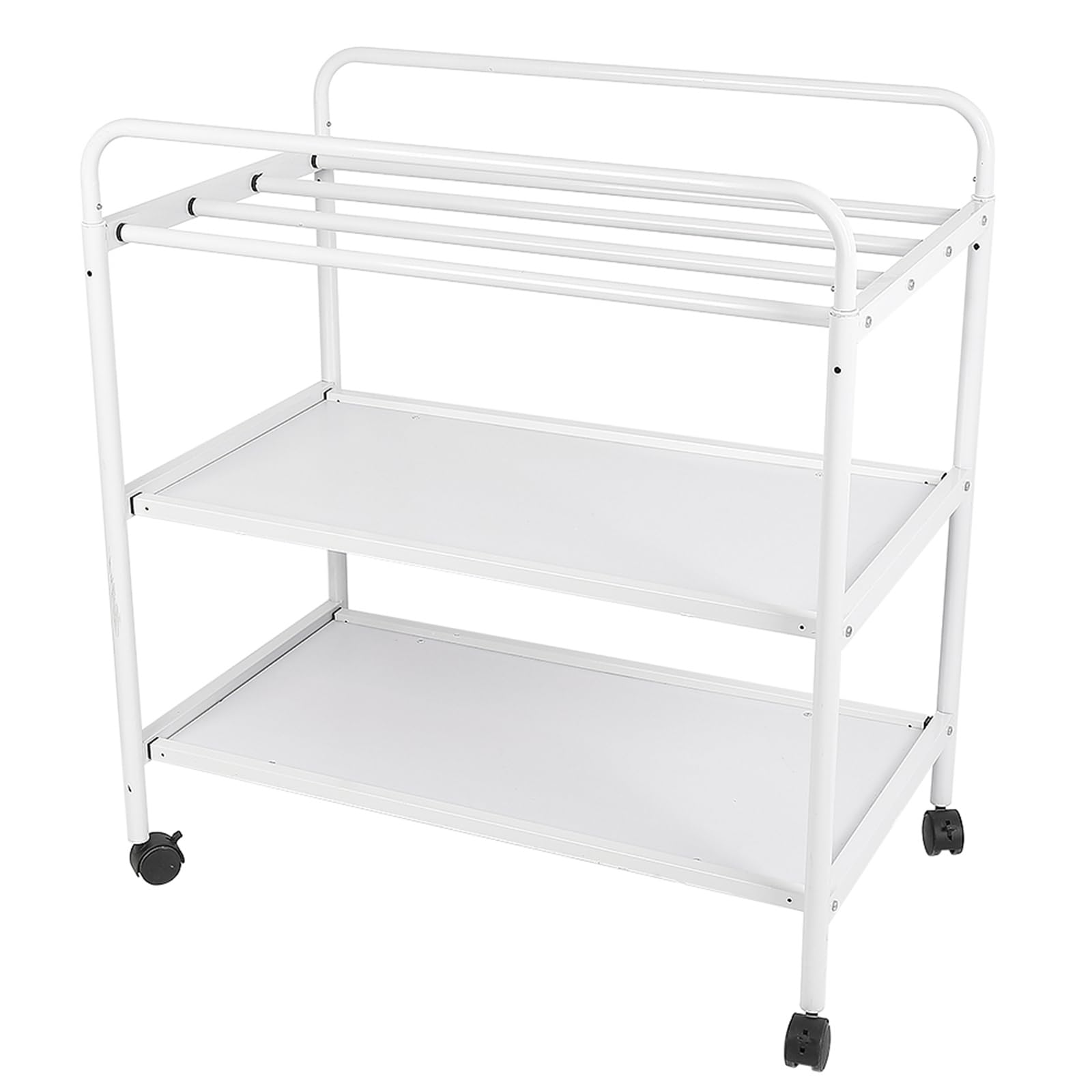 Homewell - Mesa de cambio portátil, mesa de cuidado para recién nacidos con ruedas y soporte de almacenamiento, mesa cambiadora estable y segura para dormitorio, salón, 84 x 72 x 90 cm