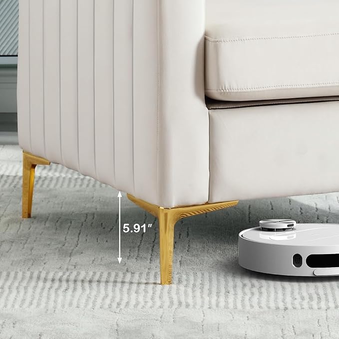 Image of Modern Armchair Single Sofa Chair for Small Armchair | Wingback Chair | High Back Wing Chair | Single Seater Chair for Living RoomSet of 2 Chairs (Beige A)