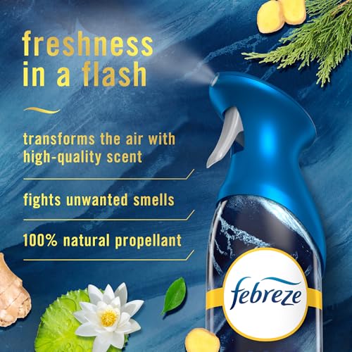 Image of Febreze Air Mist Air Freshener Spray, Odor-Fighting Room Spray, Air Fresheners for Home and Bathroom and Kitchen, Aerosol Can, Ocean Scent, 8.8oz, 1 Count