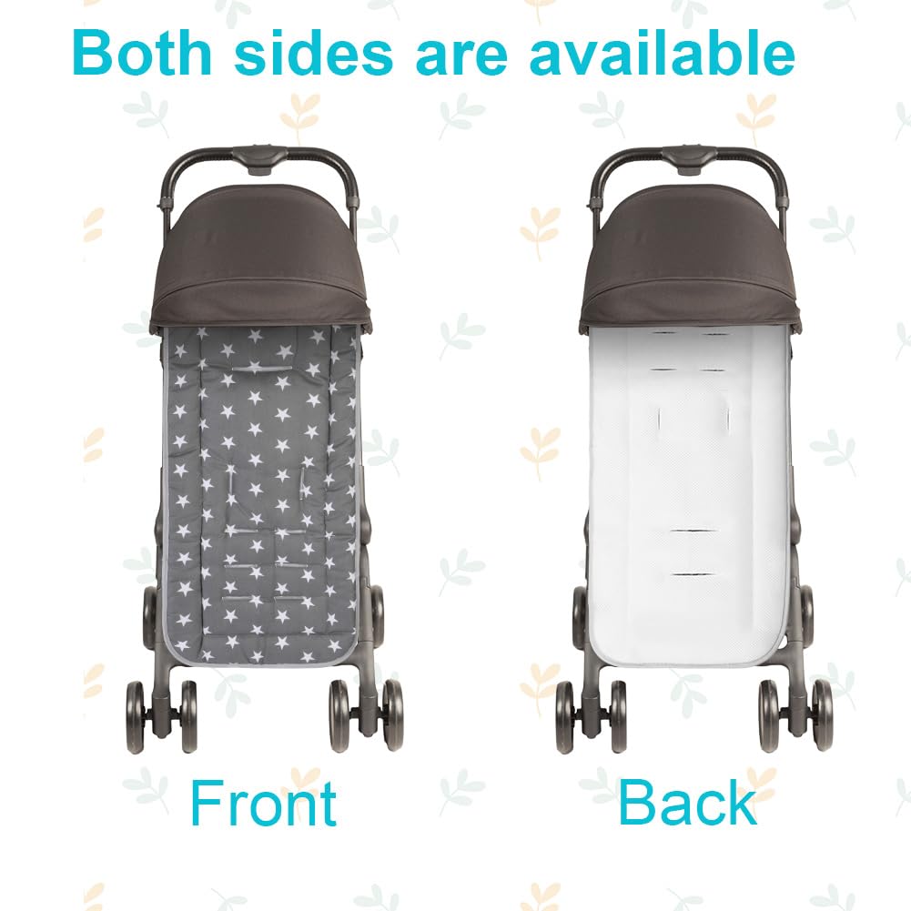 Colchoneta para Sillas de Paseo, Cojín Carro Bebe Universal, Forro de Cochecito de Bebé, Forro para Asiento de Cochecito para El Cochecito y Asiento Carro, Transpirable Suave Algodón