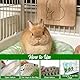 XYTAHDM Hängender Futtersack für Kleintiere, Kaninchen Heutasche, Hasen-Futterstation Heutaschen, Meerschweinchen Heutasche, für Kaninchen/Meerschweinchen/Chinchilla(B)