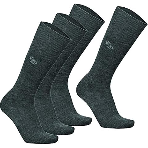 DeoMed 2paar MerinoWolle Diabetiker Kniestrümpfe ohne gummi Herren Wool Long Diabetiker-socken Cover