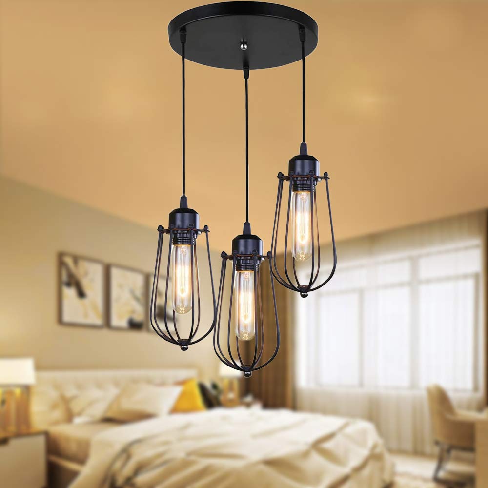 Retro metalowa lampa sufitowa wisząca oprawa żyrandol przemysłowy styl vintage czarny kreatywny metalowy wisząca oprawa oświetleniowa klatka lampa sufitowa oprawa sufitowa oprawa poddasza kawiarnia
