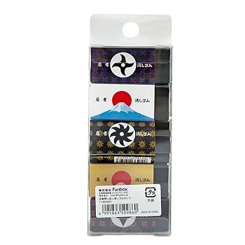 Amazon | 忍者 押し出し消しゴム セット | スタンダード消しゴム