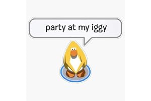 Club Penguin Dancing Puffle Sticker | Vinyl Bumper Sticker