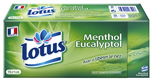 Lotus Menthol - Mouchoirs Etuis x 15 Paquets - Lot de 2