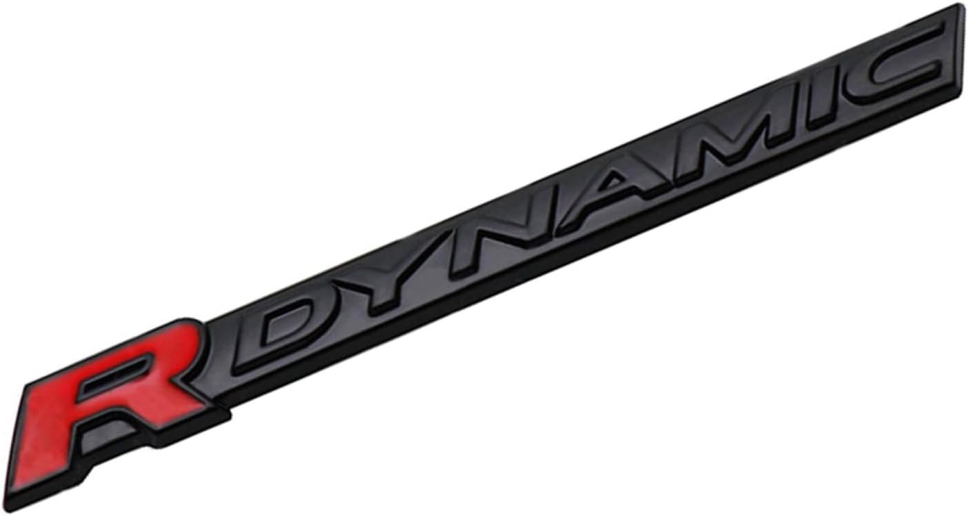 Special Vechicle Symbol R-Dynamic Sports 3D Badge,Car Body Trunk Fender R-Dynamic Emblem Logo Sticker Compatible with Jagvar Land R0ver Accessories (R Black)