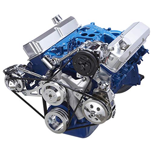 V-Belt System Compatible with Ford FE 390 427 428 Engines with AC and Power Steering