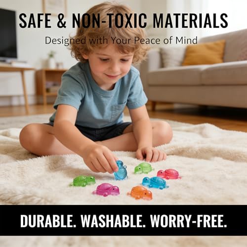 Image of Mini Turtle Squishy Fidget Toys 24 Pack Slow Rise Anxiety Relief Squishies, Squishy Stress Relief Fidget Toys Party Favors for Kids, Sensory Toys for Kids with Autism