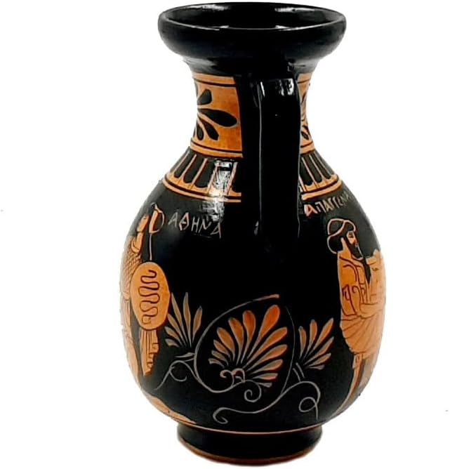 Ancient Greek Vase 17cm,Red Figure Amphora,Shows Classroom Situation